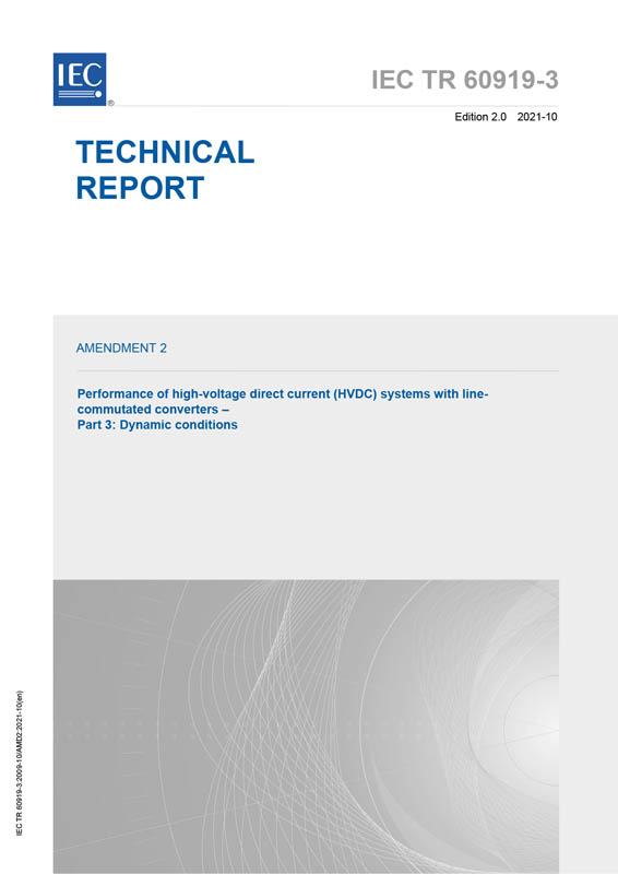 Cover IEC TR 60919-3:2009/AMD2:2021